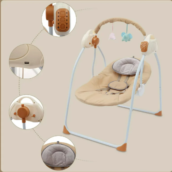 Portable Electric Baby Swing With Cradle Seat,Toy Bar And Mosquito Netting in ghana